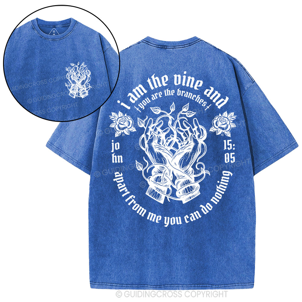 I Am The True Vine Christian Washed T-Shirt