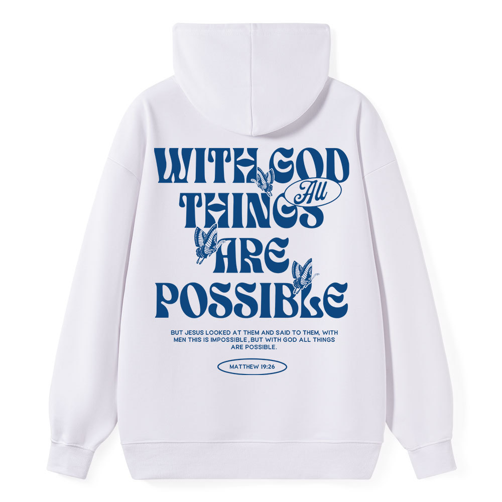 With God All Things Are Possible Classic Christian Hoodie Sale - GuidingCross