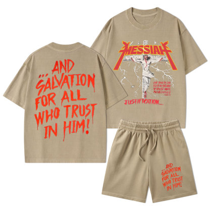 Messiah Christian Washed T-Shirt & Shorts