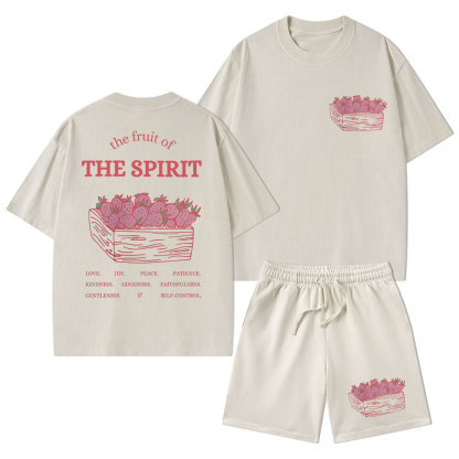 The Fruit Of The Spirit Christian Washed T-Shirt & Shorts
