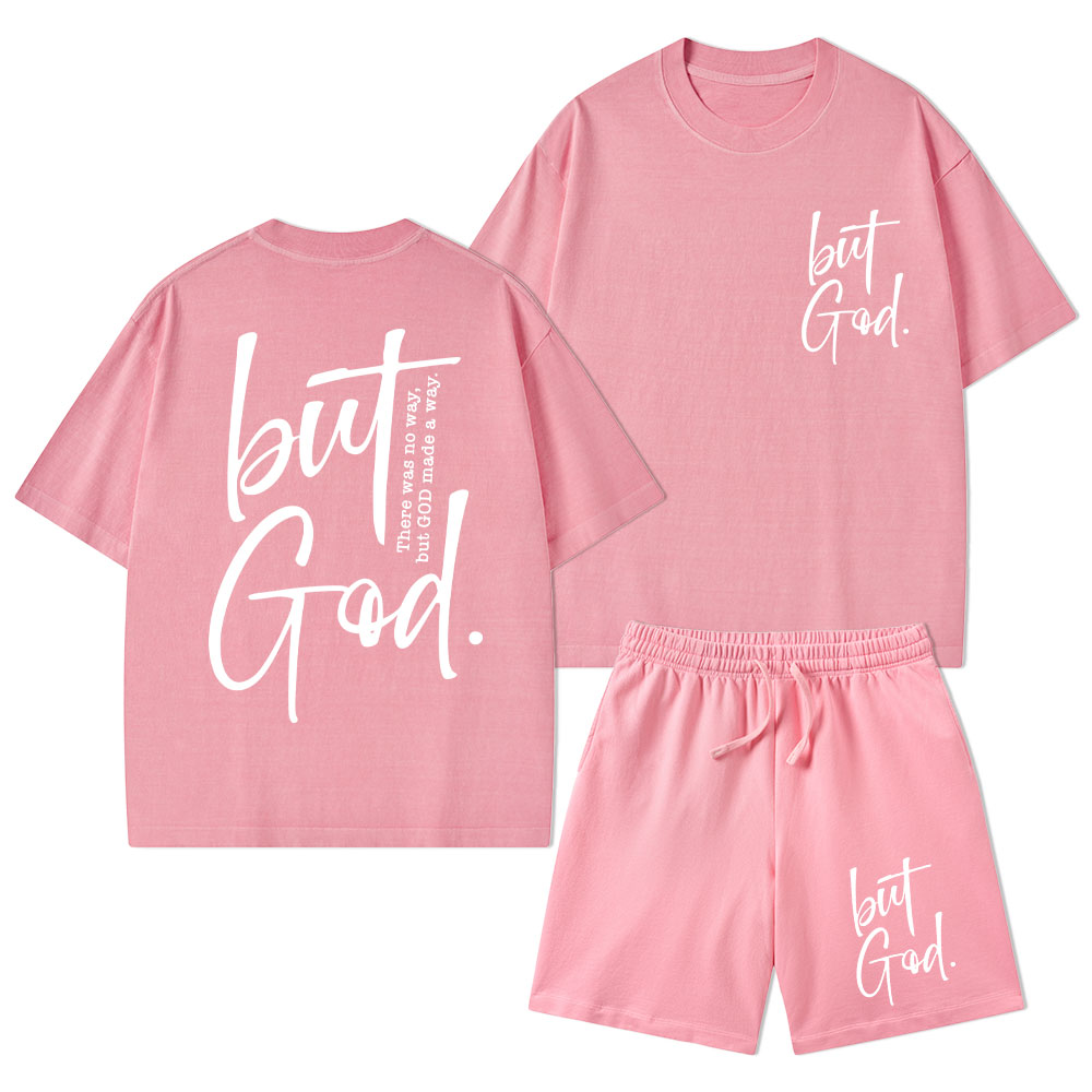 There Is No Way But God Made A Way Christian Washed T-Shirt & Shorts