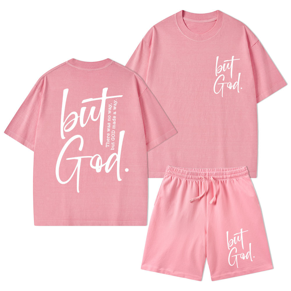 There Is No Way But God Made A Way Christian Washed T-Shirt & Shorts