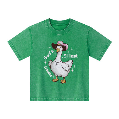 God's Silliest Goose Kid Washed T-Shirt