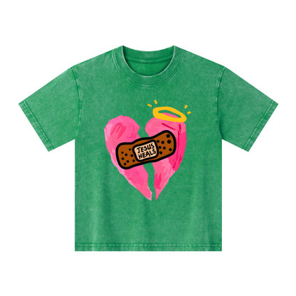 Jesus Heals Kid Washed T-Shirt