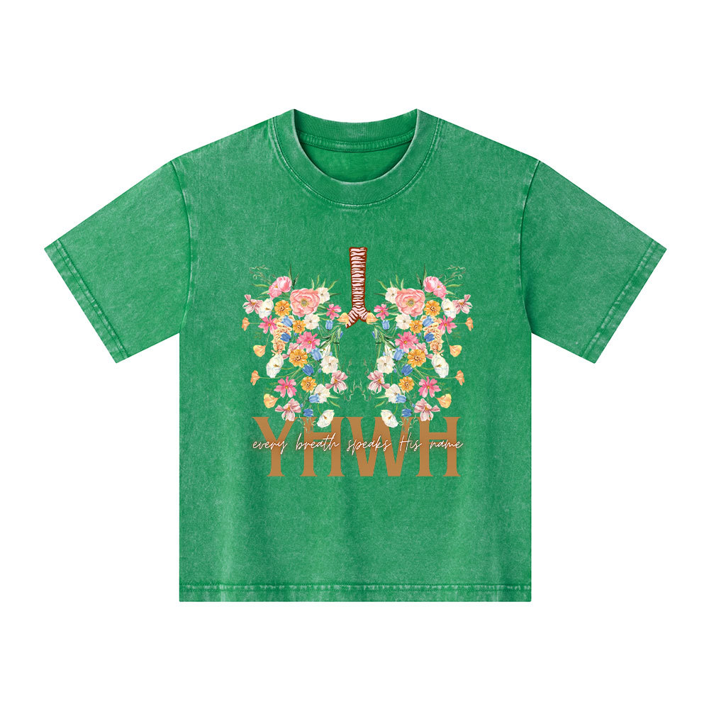 YHWH Floral Kid Washed T-Shirt