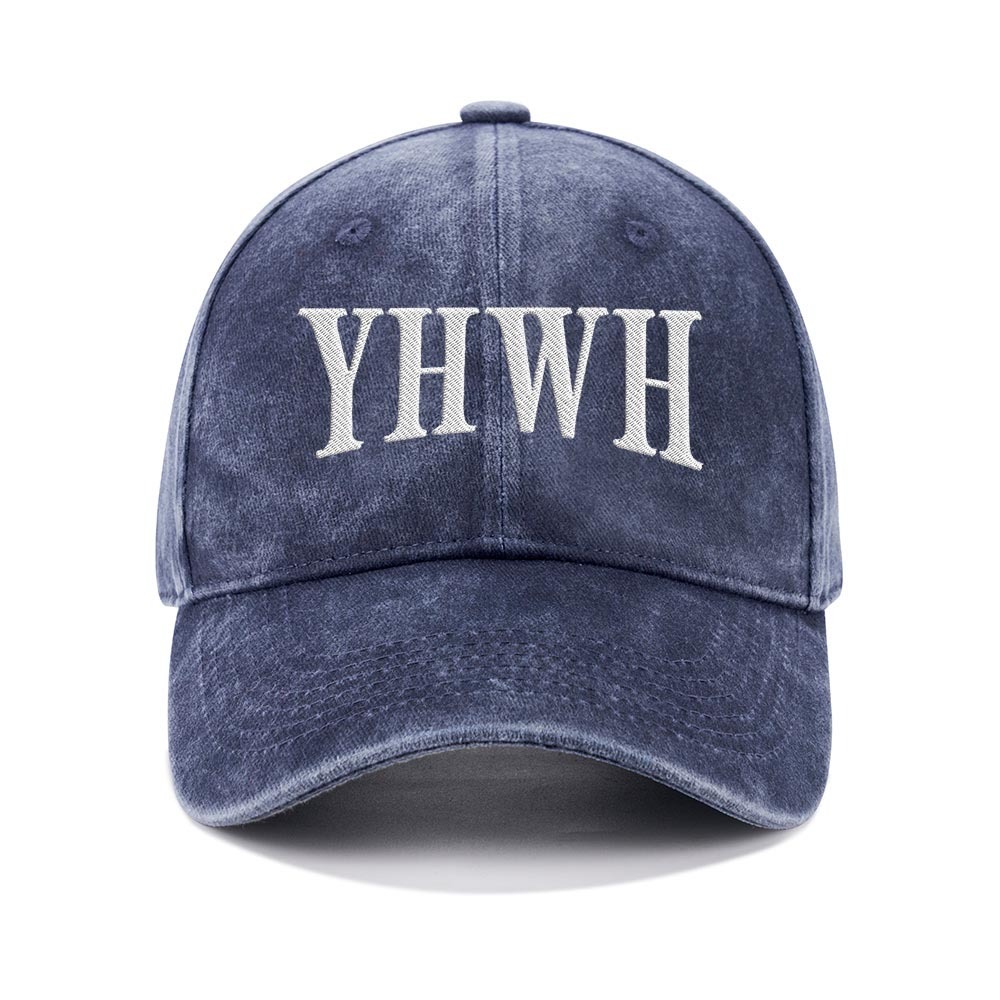 YHWH Embroidered Christian Washed Hat