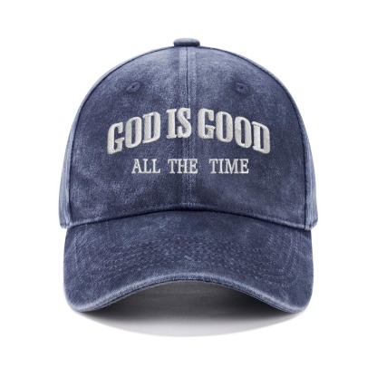 God Is Good All The Time Christian Washed Hat
