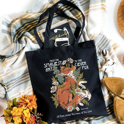 From The Smallest And To The Clever Fox Christian Canvas Tote Bag