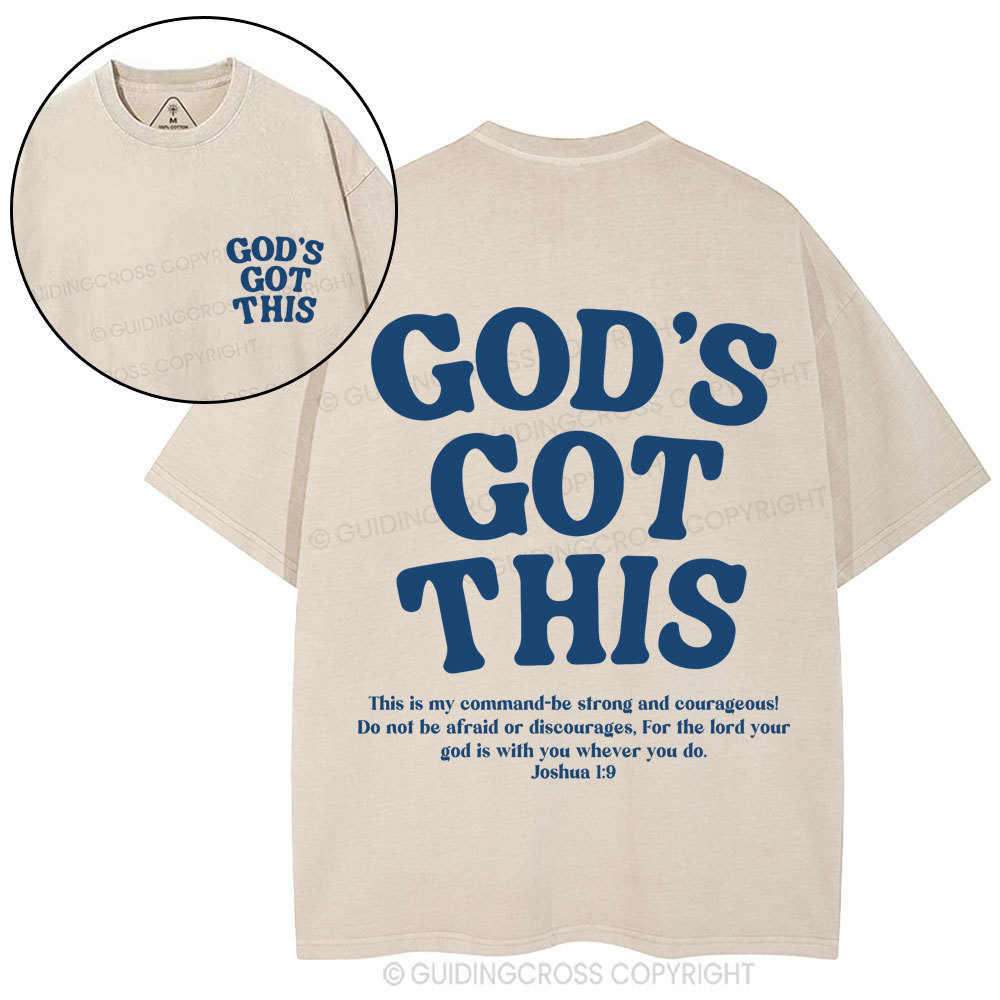 God's Got This Christian Washed T-Shirt