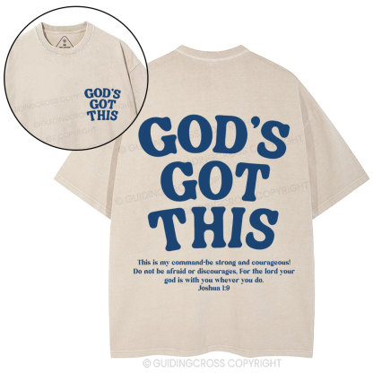 God's Got This Christian Washed T-Shirt