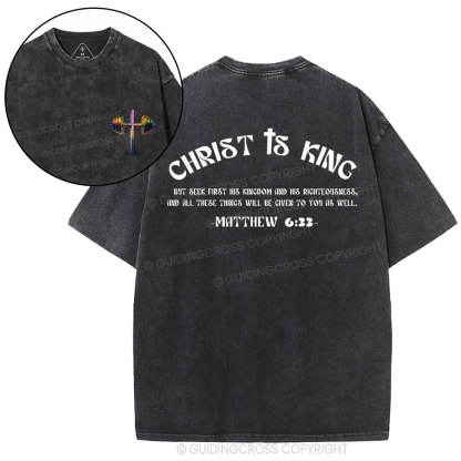 Christ Is King Christian Washed T-Shirt