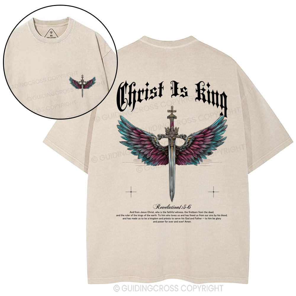Christ Is King Christian Washed T-Shirt