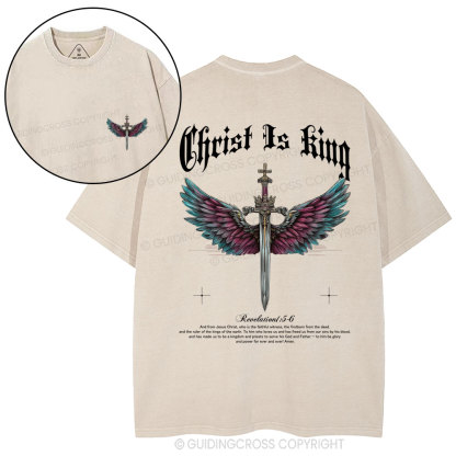 Christ Is King Christian Washed T-Shirt