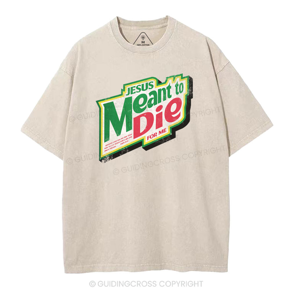 Jesus Meant To Die For Me Christian Washed T-Shirt