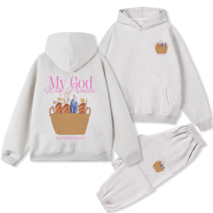 My God Will Provide Christian Fleece Hoodie Set
