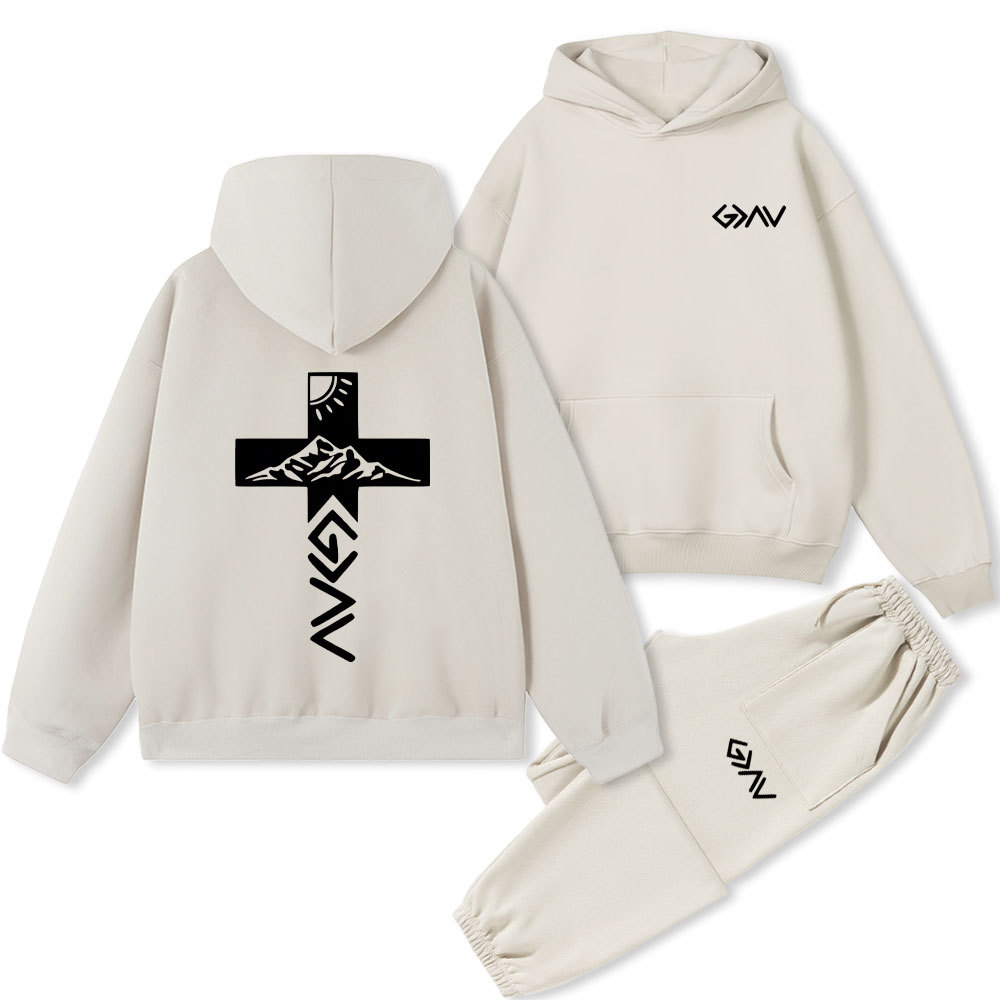 God Is Greater Than The Highs And Lows Christian Premium Fleece Hoodie Set