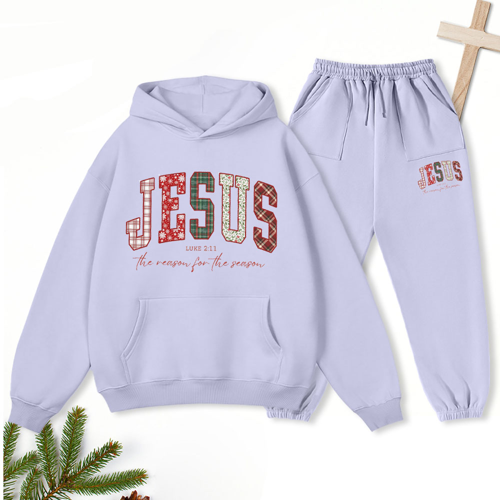 Jesuss Christian Chiristmas Premium Fleece Hoodie Set