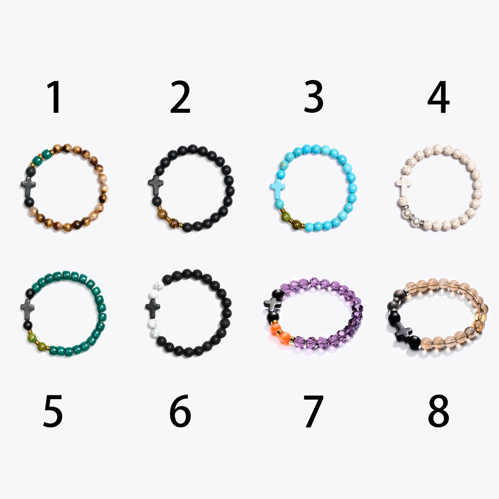Cross Charm Beaded Bracelets – Faith Meets Style