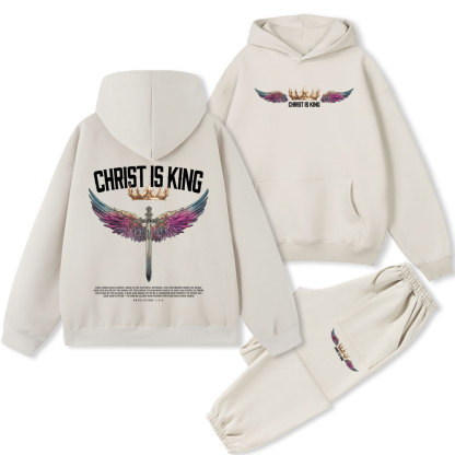 Christ Is King Christian Premium Fleece Hoodie Set