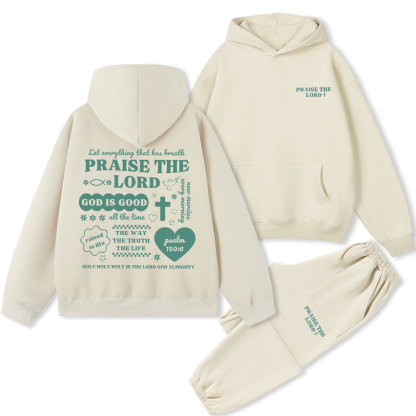 Praise The Lord Christian Premium Fleece Hoodie Set