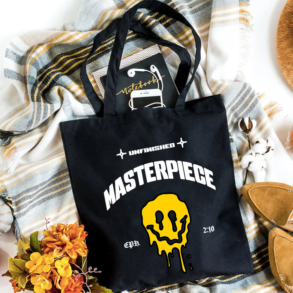 Masterpiece Christian Canvas Tote Bag