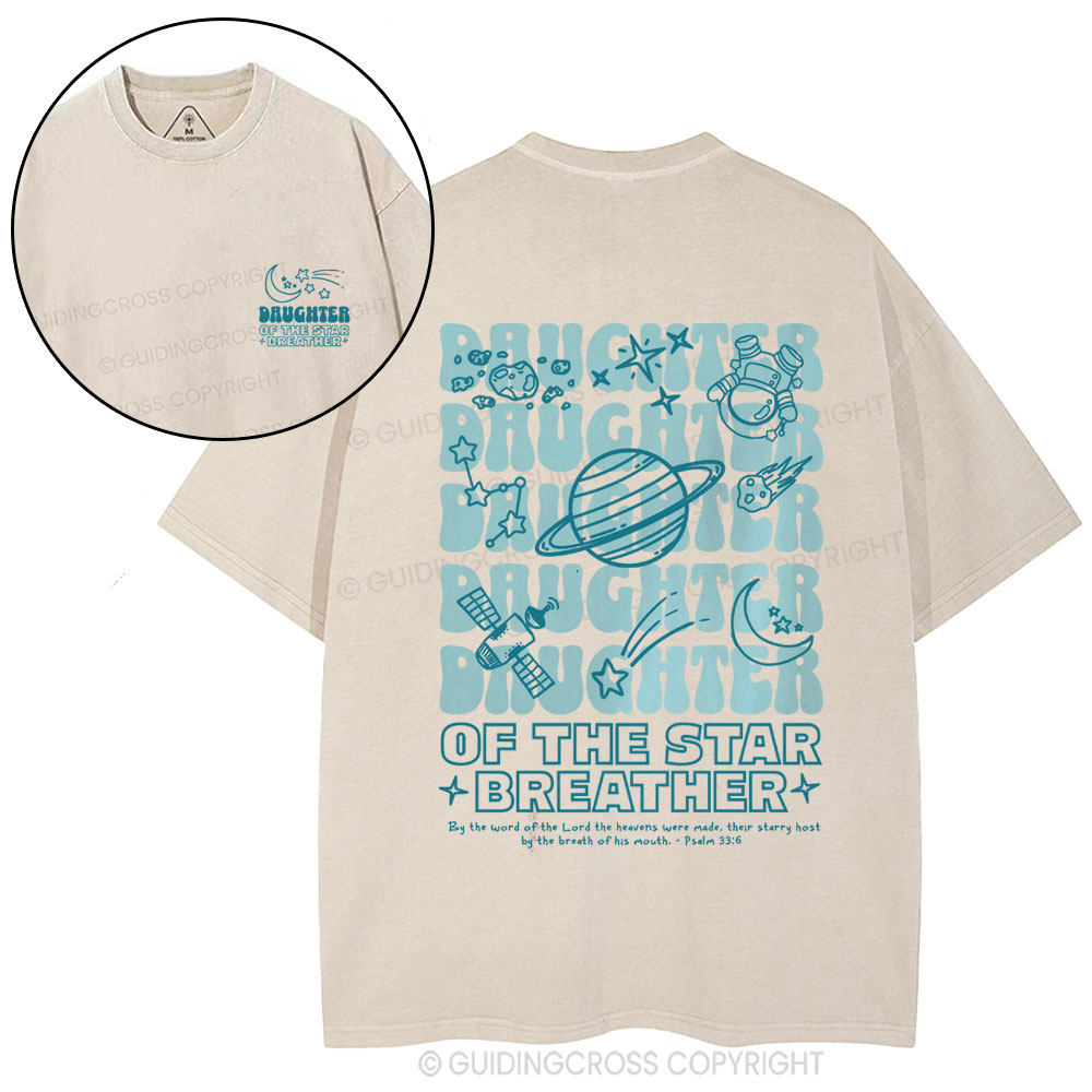 Daughter Of The Star Breather Christian Washed T=Shirt