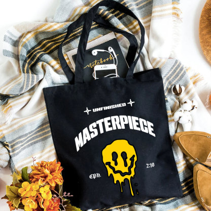 Masterpiece Christian Canvas Tote Bag