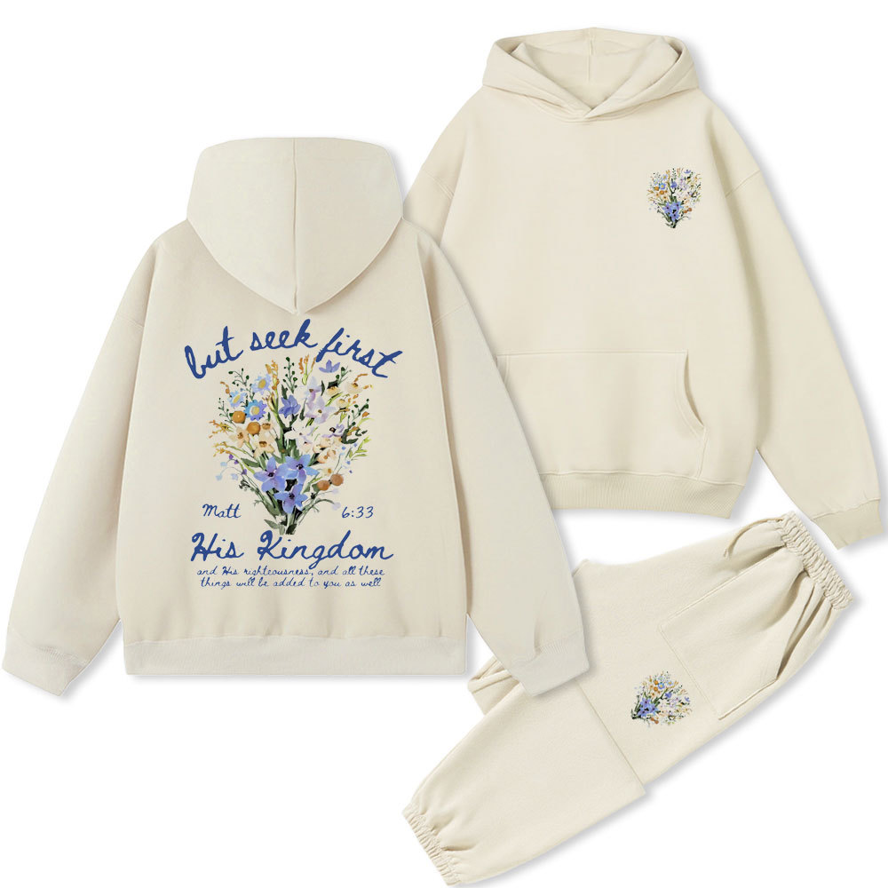 But Seek First Christian Premium Fleece Hoodie Set