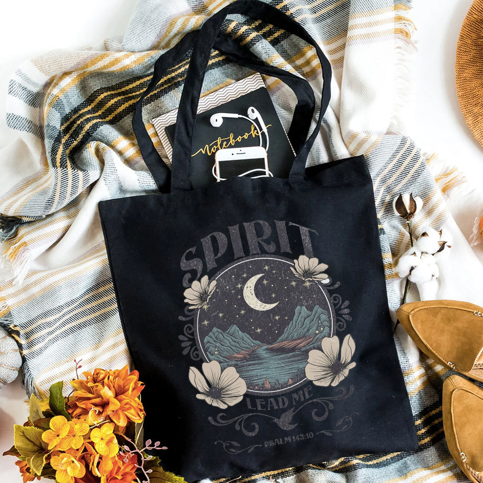Spirit Lead Me Christian Canvas Tote Bag