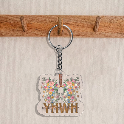 YHWH Every Breathe Speaks His Name Christian Acrylic Keychain
