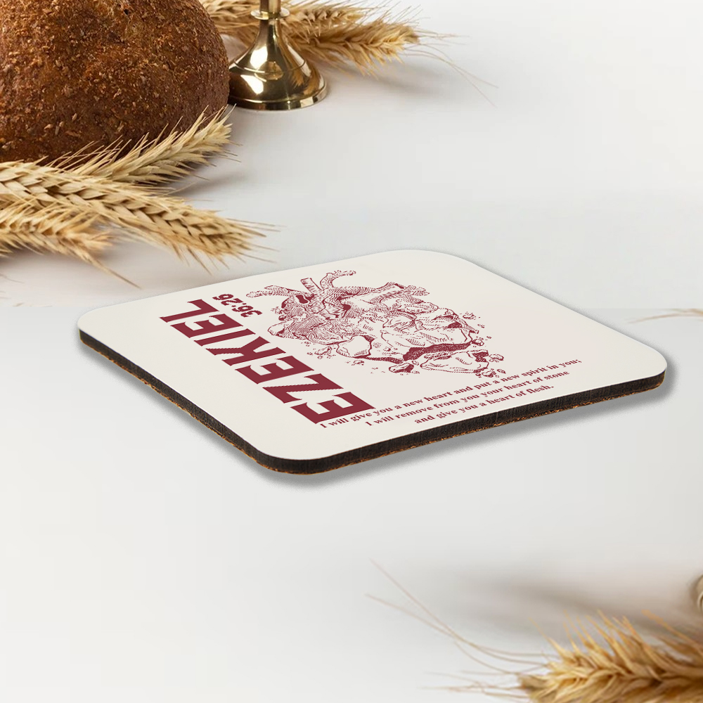 EZEKIEL Christian Wooden Printed Coasters 