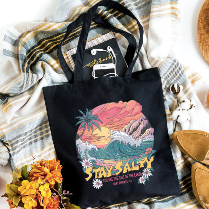 Stay Salty Canvas Tote Bag