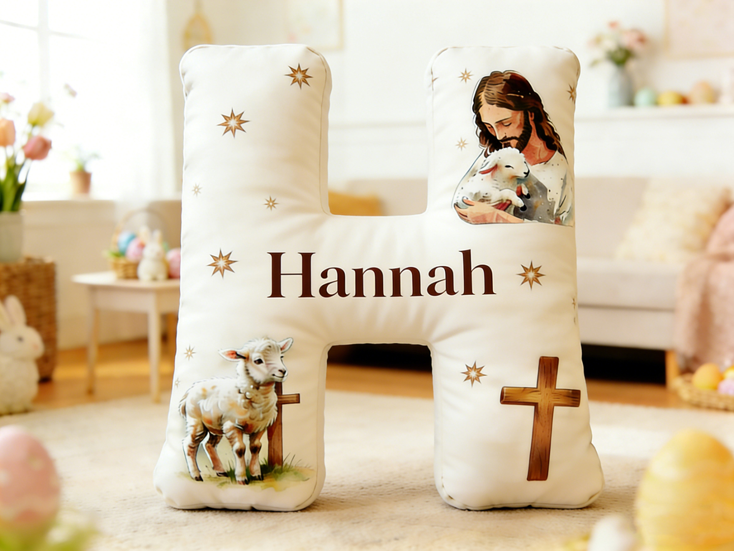 He Is My Shepherd Irregular Short Plush Pillow