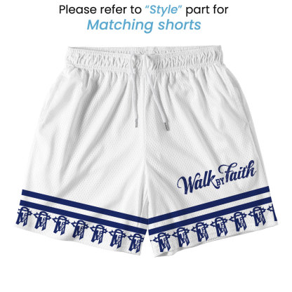 Walk By Faith Christian White Mesh Jersey