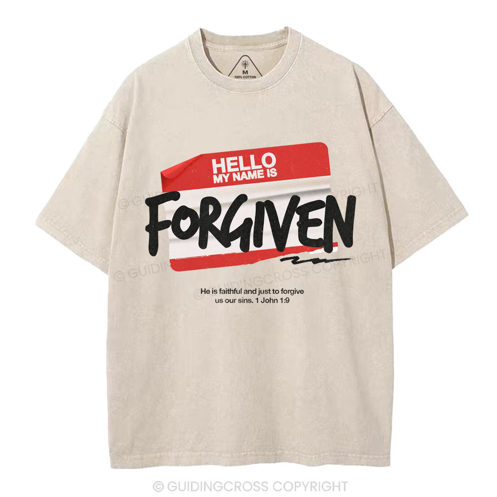 My Name Is Forgiven Christian Washed T-Shirt