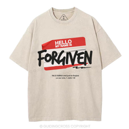 My Name Is Forgiven Christian Washed T-Shirt