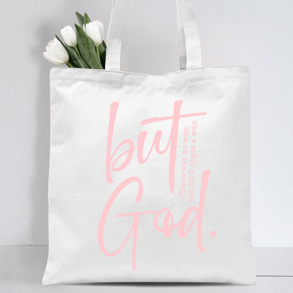 There Is No Way But God Made A Way Christian Canvas Tote Bag