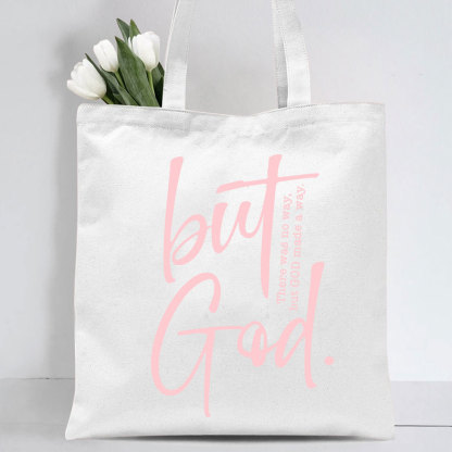 There Is No Way But God Made A Way Christian Canvas Tote Bag