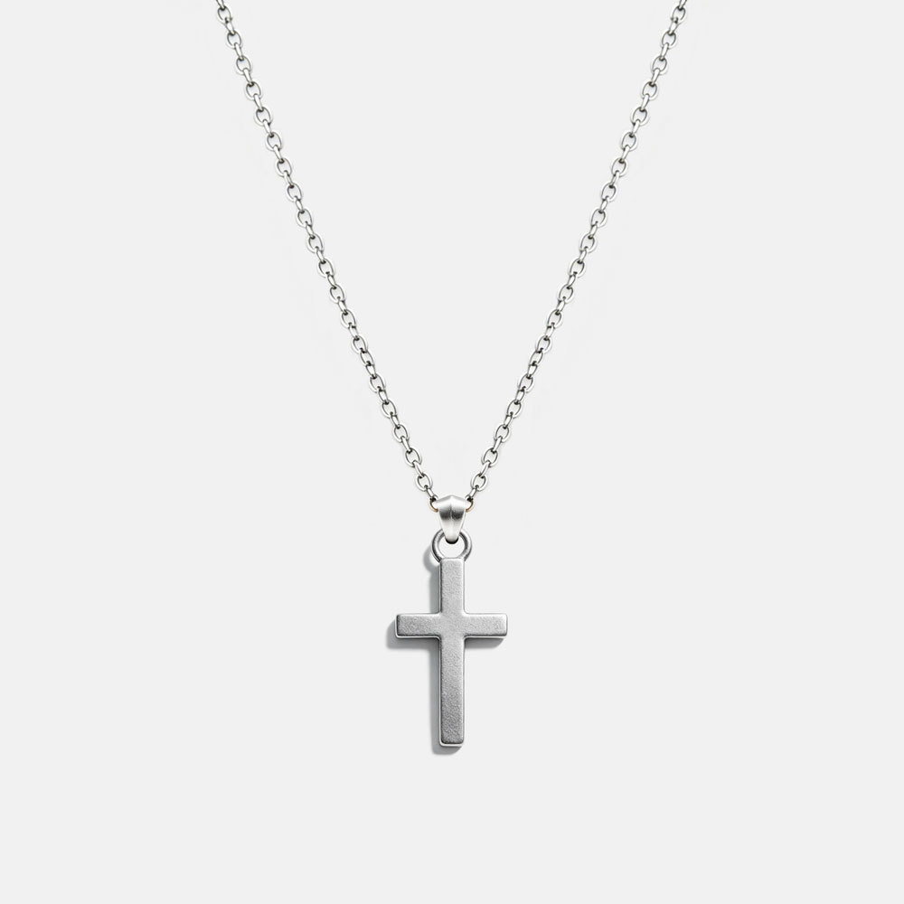 Minimal Cross Christian 925 Sterling Silver Necklace