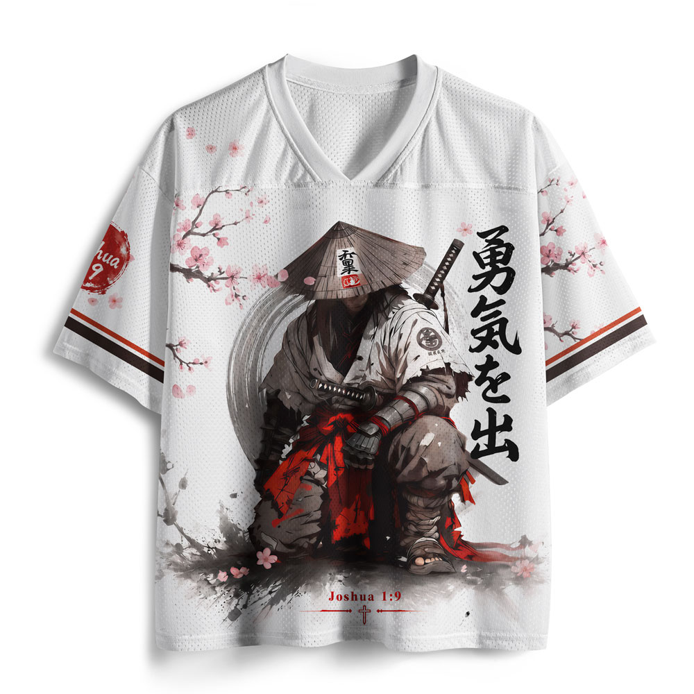 Be Strong And Courageous Christian Mesh Jersey 