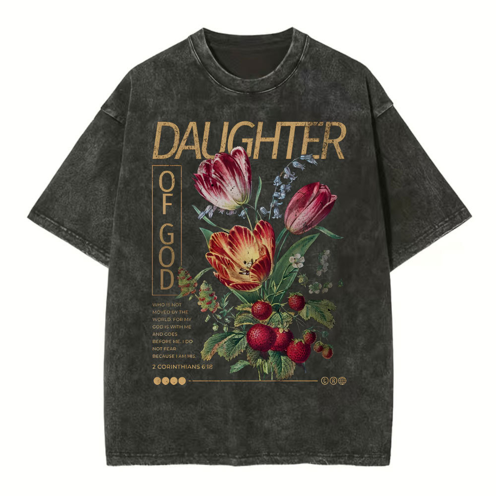 Daughter Of God Christian Washed T-Shirt