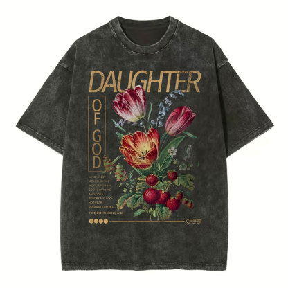 Daughter Of God Christian Washed T-Shirt