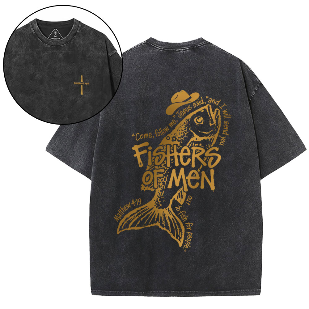 Fsihers Of Man Christian Washed T-Shirt