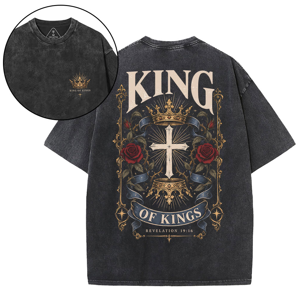 King Of Kings Christian Washed T-Shirt