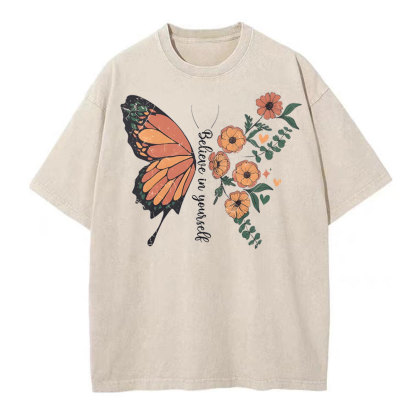 Believe In Yourself Christian Washed T-Shirt