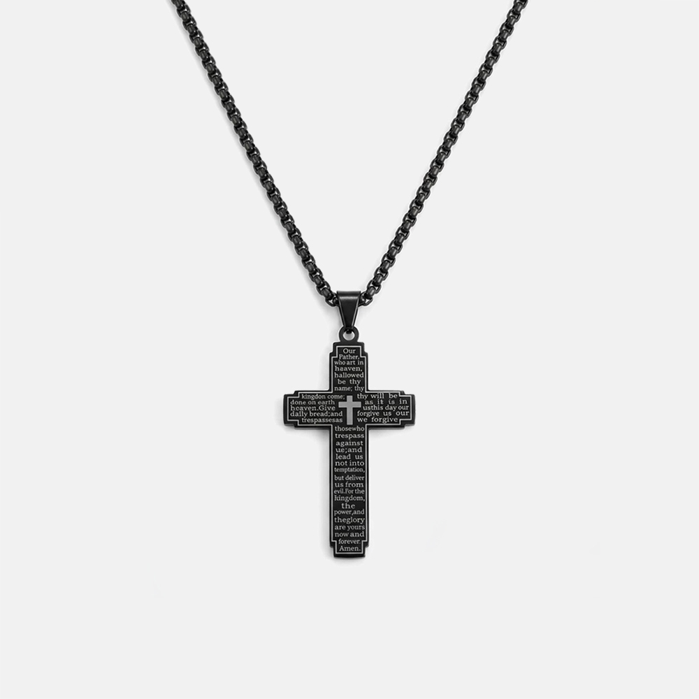 Cross Bible Verse Christian Necklace 