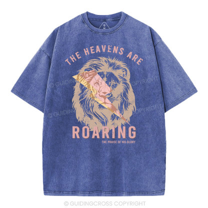 The Heavens Are Roaring Christian Washed T-Shirt