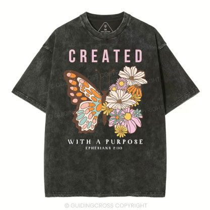 Created With Purpose Christian Washed T-Shirt