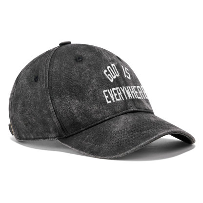 God is everywhere Christian Washed Hat