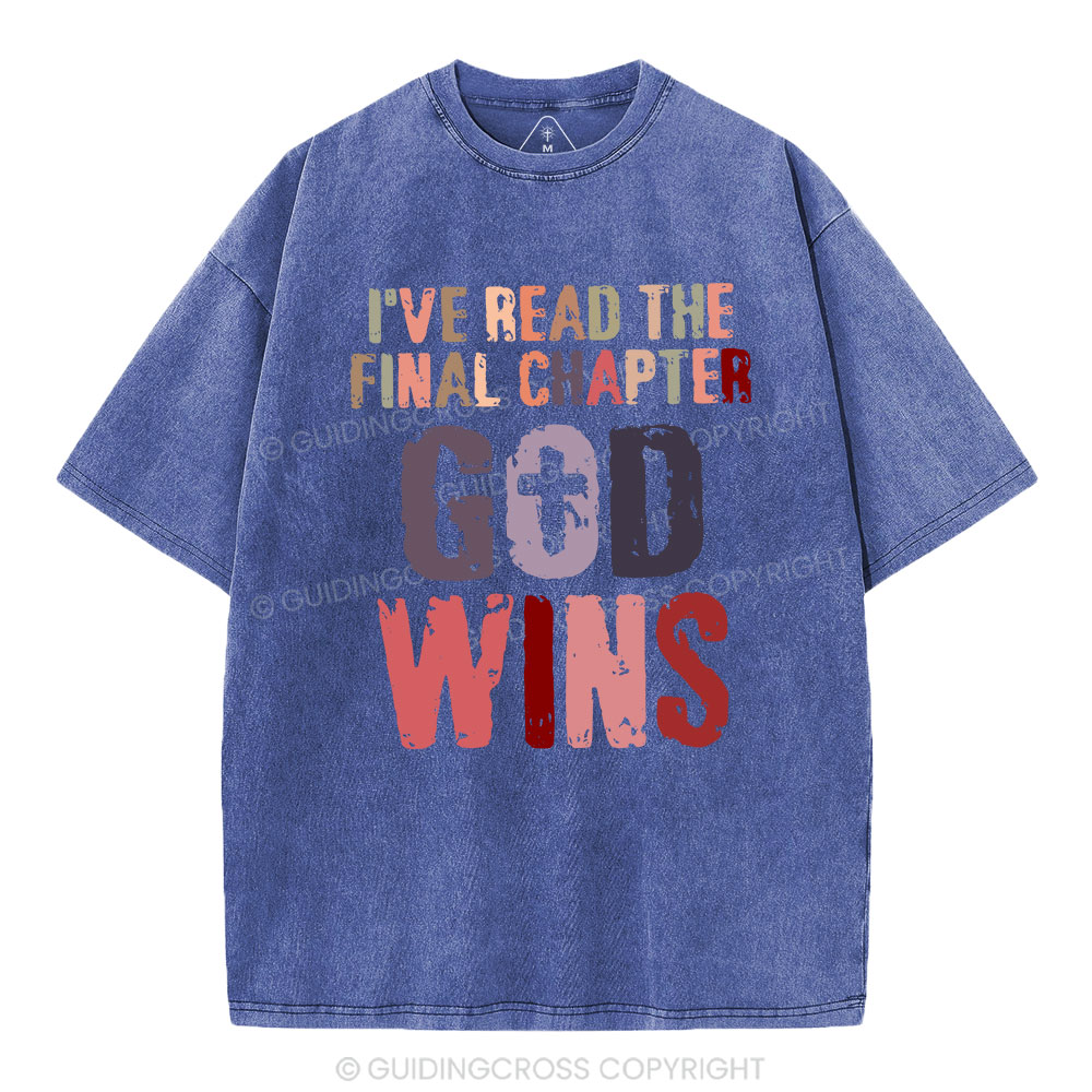 God Wins Vintage Christian Washed T-Shirt
